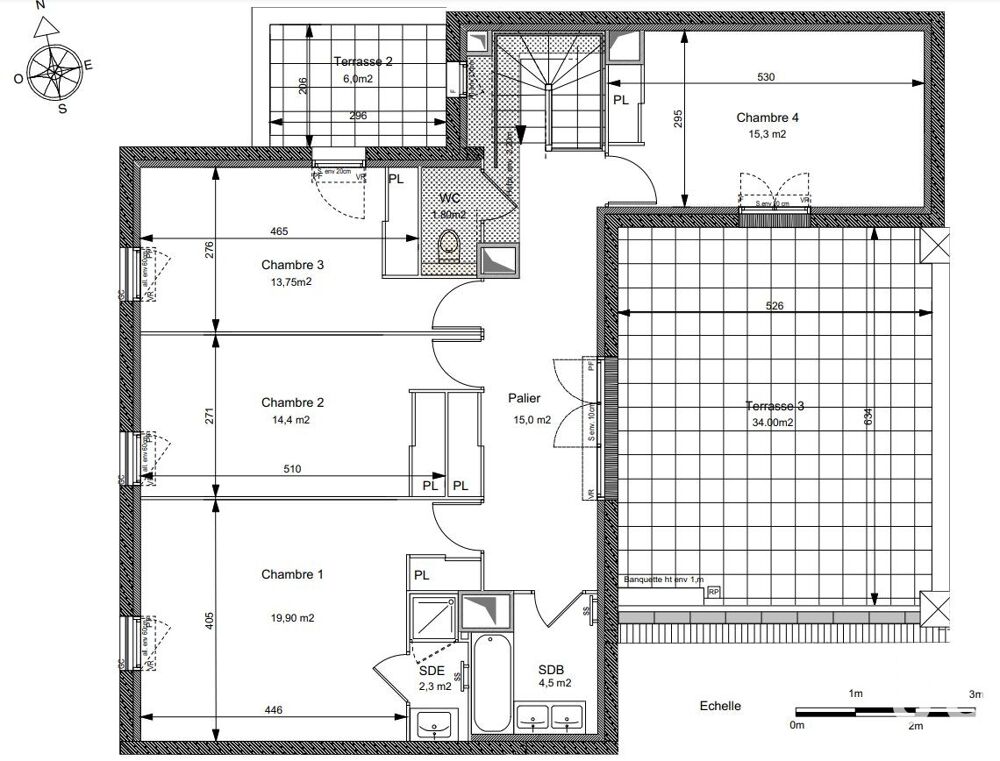 Appartement a louer le plessis-robinson - 5 pièce(s) - 143 m2 - Surfyn
