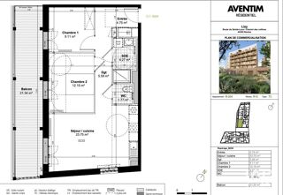  Appartement  vendre 3 pices 61 m