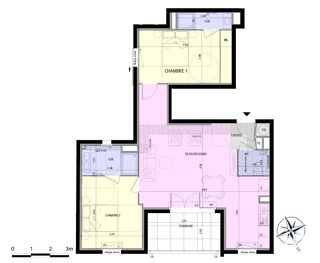  Appartement � vendre 3 pi�ces 70 m�