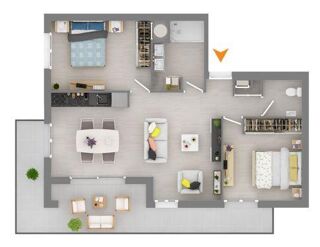  Appartement � vendre 3 pi�ces 60 m�