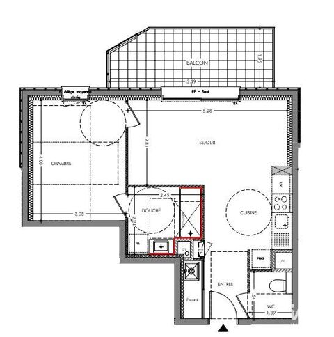   Vente Appartement 2 pi�ces Appartement - 2 pi�ce(s) - 45 m�