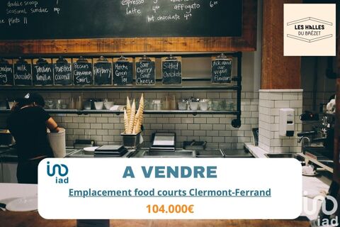 Vente Restauration rapide 12 m&sup2; 104000 63000 Clermont-ferrand