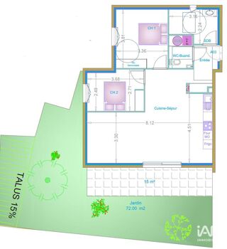  Appartement � vendre 3 pi�ces 72 m�