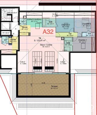  Appartement � vendre 4 pi�ces 124 m�