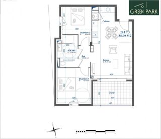  Appartement � vendre 3 pi�ces 58 m�