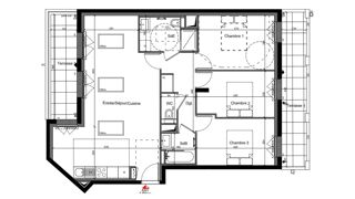  Appartement � vendre 4 pi�ces 87 m�