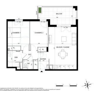  Appartement � vendre 3 pi�ces 64 m�