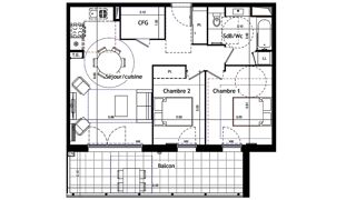  Appartement � vendre 3 pi�ces 63 m�