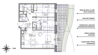  Appartement � vendre 3 pi�ces 68 m�