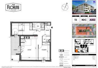  Appartement � vendre 3 pi�ces 62 m�