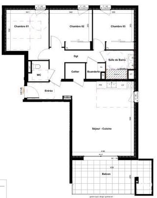  Appartement � vendre 4 pi�ces 86 m�