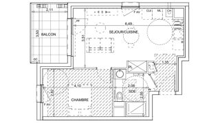  Appartement � vendre 2 pi�ces 41 m�