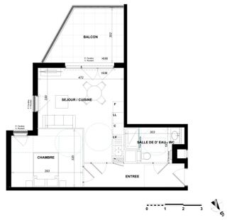  Appartement � vendre 2 pi�ces 44 m�