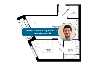  Appartement  vendre 2 pices 45 m