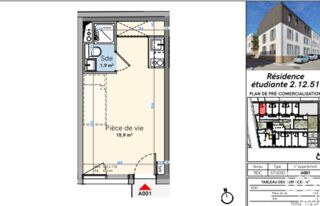  Appartement � vendre 1 pi�ce 17 m�