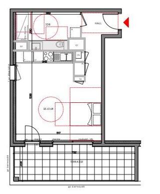  Appartement � vendre 1 pi�ce 39 m�