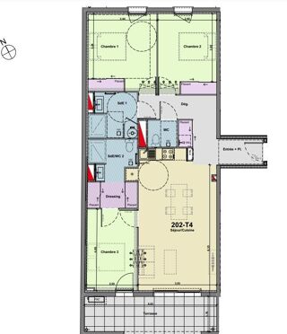  Appartement � vendre 4 pi�ces 89 m�