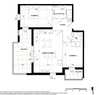  Appartement  vendre 3 pices 62 m