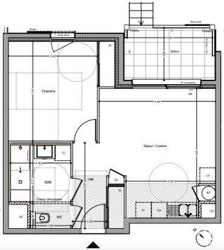  Appartement � vendre 2 pi�ces 45 m�