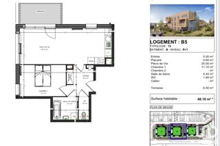  Appartement � vendre 2 pi�ces 48 m�