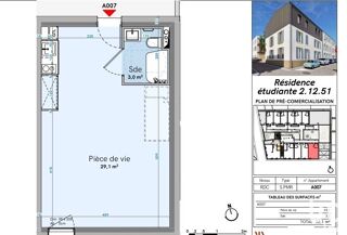  Appartement � vendre 1 pi�ce 32 m�