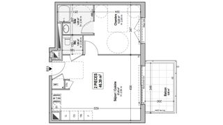  Appartement � vendre 2 pi�ces 46 m�