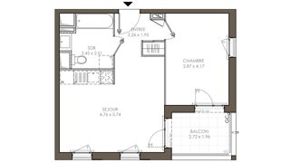  Appartement � vendre 2 pi�ces 40 m�