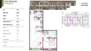  Appartement � vendre 2 pi�ces 50 m�