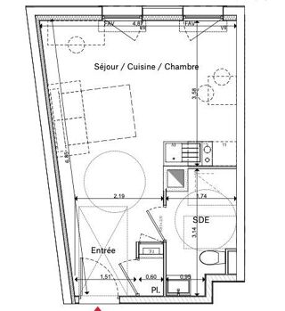  Appartement � vendre 1 pi�ce 29 m�