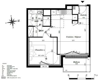  Appartement  vendre 2 pices 42 m