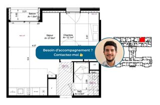  Appartement � vendre 2 pi�ces 44 m�