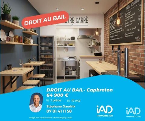 Vente Droit au bail 17 m&sup2; 64900 40130 Capbreton