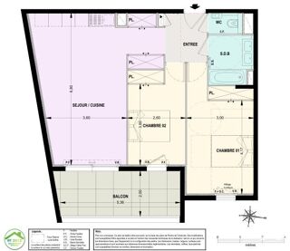  Appartement � vendre 3 pi�ces 66 m�