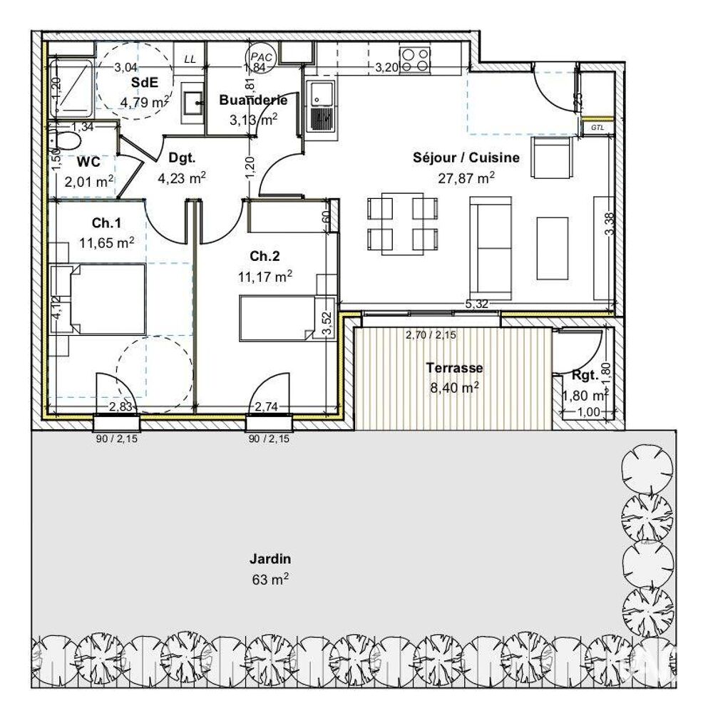 Vente Appartement Vente Appartement 3 pi�ces Gu�reins