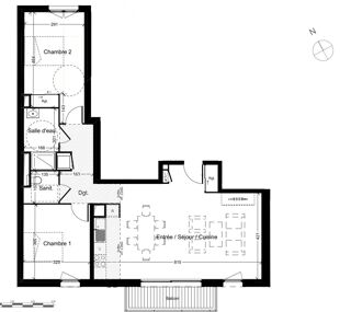  Appartement � vendre 3 pi�ces 77 m�