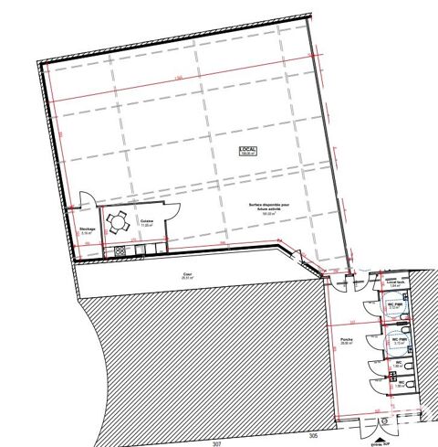 Location Boutique/Local commercial 198 m&sup2; 3600 37000 Tours