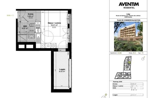  Appartement  vendre 1 pice 24 m