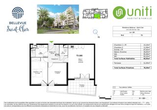  Appartement � vendre 3 pi�ces 66 m�