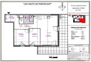  Appartement � vendre 3 pi�ces 66 m�