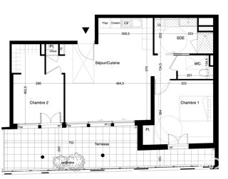  Appartement � vendre 3 pi�ces 61 m�