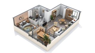  Appartement � vendre 2 pi�ces 48 m�