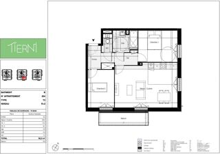  Appartement � vendre 3 pi�ces 62 m�