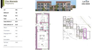  Appartement � vendre 2 pi�ces 53 m�