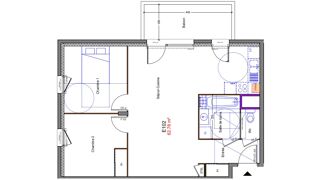  Appartement � vendre 3 pi�ces 63 m�