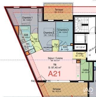  Appartement � vendre 4 pi�ces 97 m�