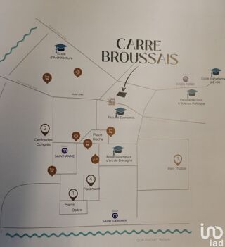  Appartement  vendre 2 pices 48 m