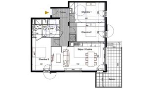  Appartement  vendre 4 pices 83 m