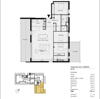  Appartement � vendre 4 pi�ces 115 m�