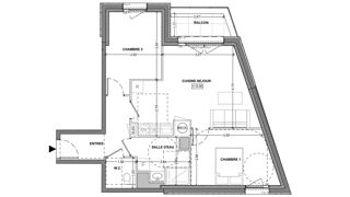  Appartement � vendre 3 pi�ces 59 m�