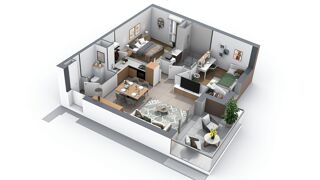 Appartement  vendre 3 pices 57 m